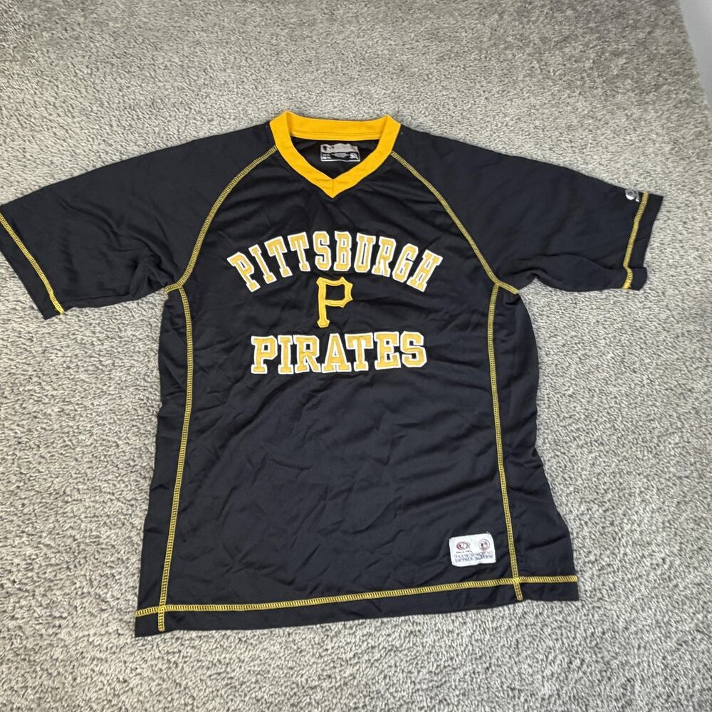Pittsburgh Pirates Shirt Mens M Black MLB Baseball Genuine Merchandise True Fan
